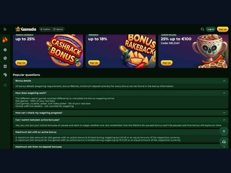 Optimal management of cashback tiers at Casinacho Casino Nacho Casino for Canada