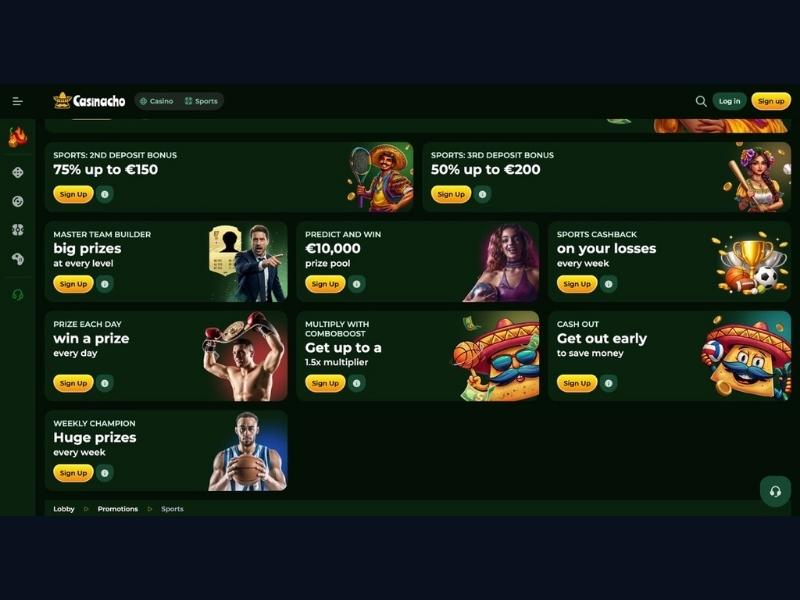 Mobile app and catalogue for active Canadian players at Casinacho Casino