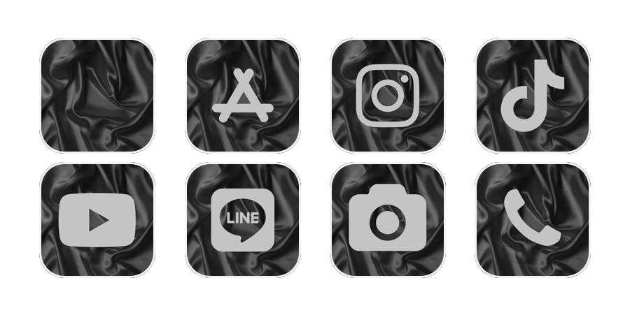 ギャル（BLACK） App Icon Pack[nSyonvdIY4RRL0r9RSXi]
