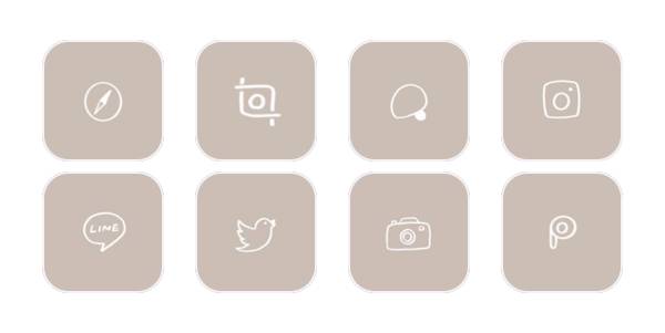 ベージュアイコン App Icon Pack[h7SgSKlLxLSxEewfQnzT]