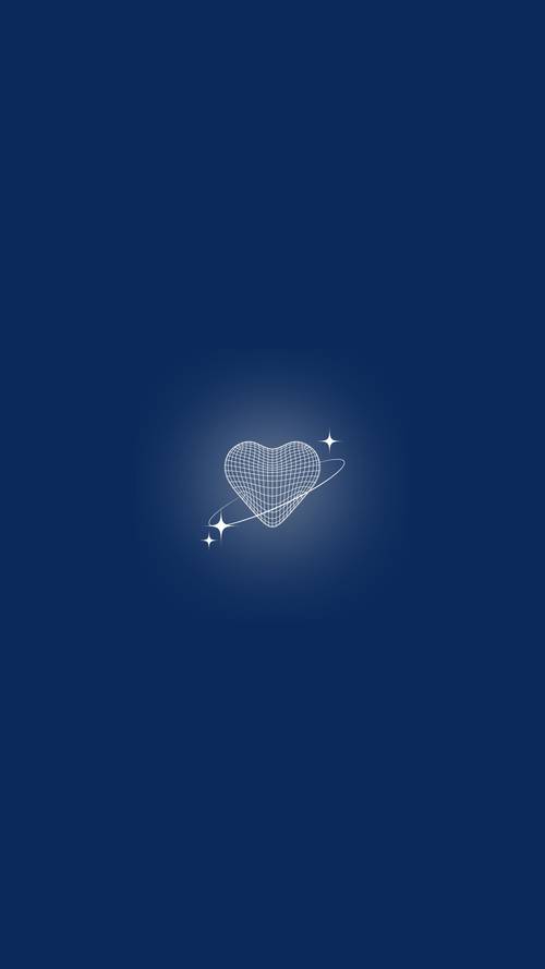Shining Heart on Dark Blue Background Wallpaper [c656dc8c75984ca4b8d4]